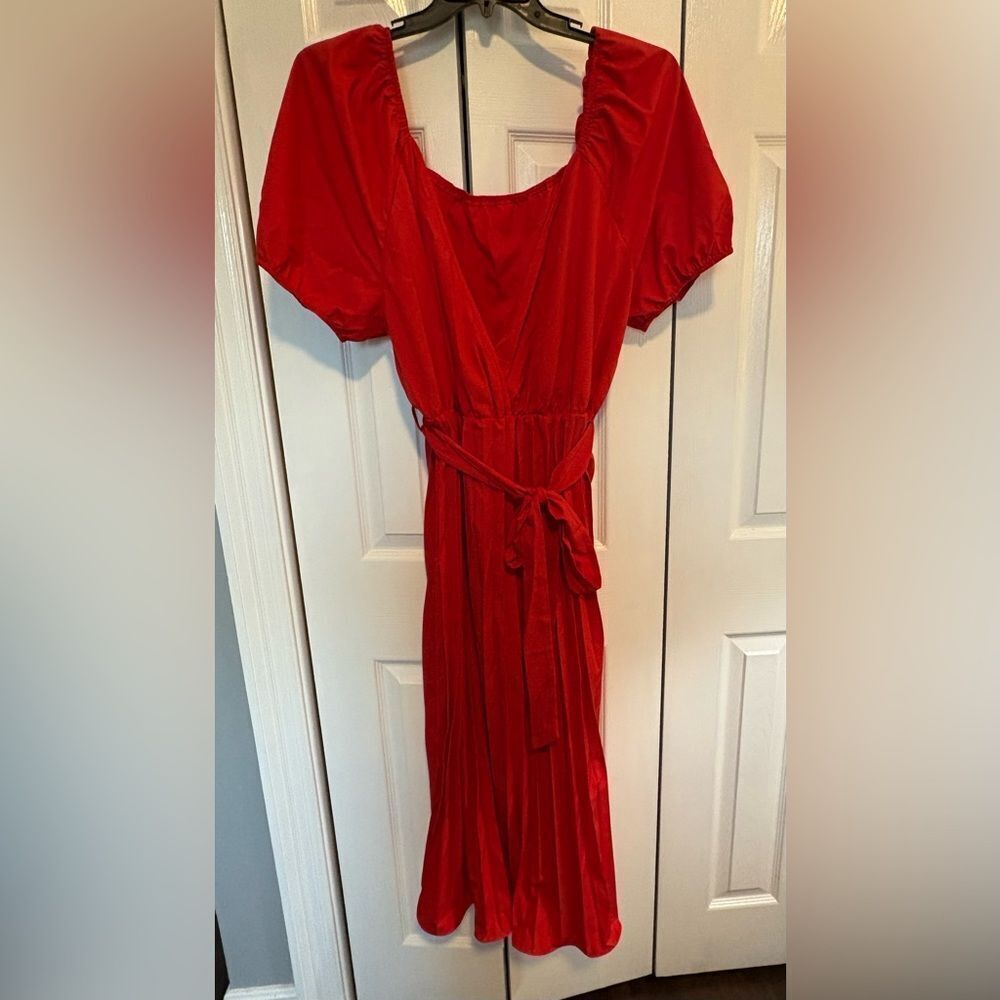SHEIN Curve Vibrant Red Dress